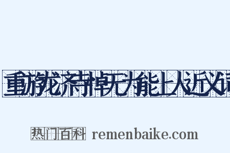 重游龙济寺悼无为能上人近义词是什么意思的图片